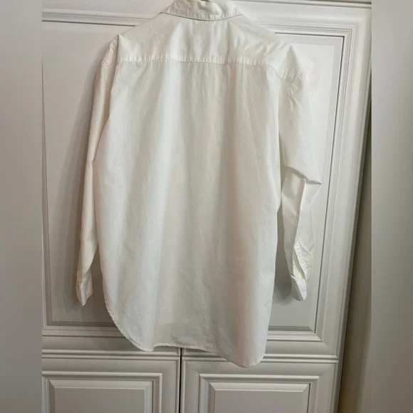 Vtg Freego Women’s Sz Medium White Long Sleeve Cotton Western Style Shirt Top - Picture 8 of 11